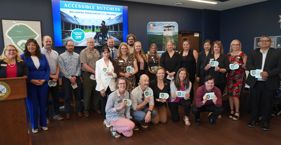Group Photo of Dutchess County Tourism Partners who were accessed by Wheel the World 
